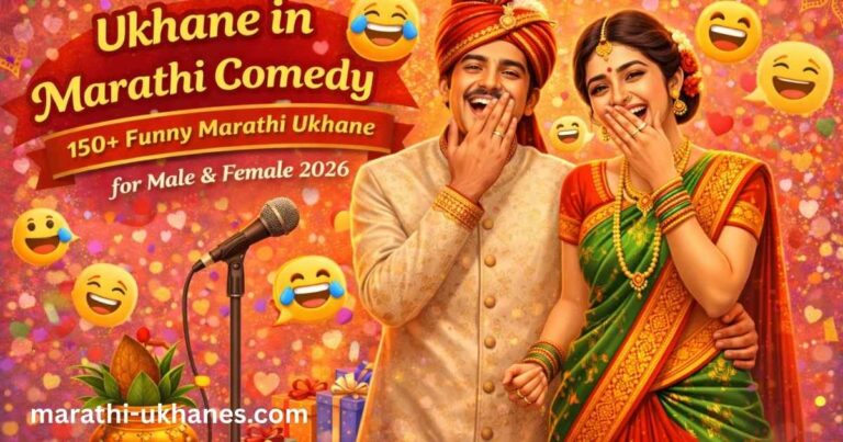 Funny Marathi couple performing Ukhane in Marathi Comedy at wedding ceremony