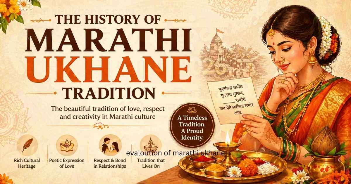 History of Marathi Ukhane tradition with traditional Maharashtrian woman and cultural illustration